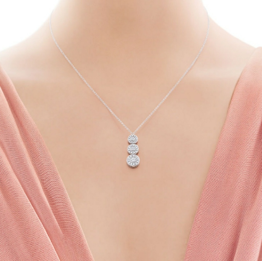 Tiffanys and co. Platinum diamond necklace